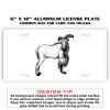 6 X 12 Full Size Aluminum License Plate for Cars and Trucks  Thumbnail