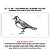 6 X 12 Full Size Aluminum License Plate for Cars and Trucks  Thumbnail