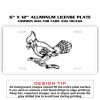 6 X 12 Full Size Aluminum License Plate for Cars and Trucks  Thumbnail