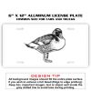 6 X 12 Full Size Aluminum License Plate for Cars and Trucks  Thumbnail