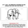 6 X 12 Full Size Aluminum License Plate for Cars and Trucks  Thumbnail