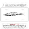 6 X 12 Full Size Aluminum License Plate for Cars and Trucks  Thumbnail