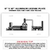 6 X 12 Full Size Aluminum License Plate for Cars and Trucks  Thumbnail