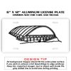 6 X 12 Full Size Aluminum License Plate for Cars and Trucks  Thumbnail