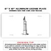 6 X 12 Full Size Aluminum License Plate for Cars and Trucks  Thumbnail
