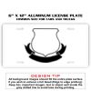 6 X 12 Full Size Aluminum License Plate for Cars and Trucks  Thumbnail