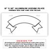 6 X 12 Full Size Aluminum License Plate for Cars and Trucks  Thumbnail