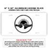 6 X 12 Full Size Aluminum License Plate for Cars and Trucks  Thumbnail