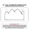 6 X 12 Full Size Aluminum License Plate for Cars and Trucks  Thumbnail