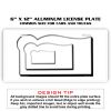 6 X 12 Full Size Aluminum License Plate for Cars and Trucks  Thumbnail