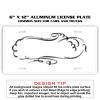 6 X 12 Full Size Aluminum License Plate for Cars and Trucks  Thumbnail