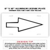 6 X 12 Full Size Aluminum License Plate for Cars and Trucks  Thumbnail