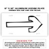 6 X 12 Full Size Aluminum License Plate for Cars and Trucks  Thumbnail