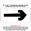6 X 12 Full Size Aluminum License Plate for Cars and Trucks  Thumbnail
