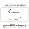 6 X 12 Full Size Aluminum License Plate for Cars and Trucks  Thumbnail