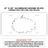 6 X 12 Full Size Aluminum License Plate for Cars and Trucks  Thumbnail