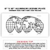 6 X 12 Full Size Aluminum License Plate for Cars and Trucks  Thumbnail
