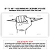 6 X 12 Full Size Aluminum License Plate for Cars and Trucks  Thumbnail