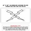 6 X 12 Full Size Aluminum License Plate for Cars and Trucks  Thumbnail