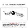 6 X 12 Full Size Aluminum License Plate for Cars and Trucks  Thumbnail