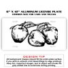 6 X 12 Full Size Aluminum License Plate for Cars and Trucks  Thumbnail