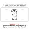 6 X 12 Full Size Aluminum License Plate for Cars and Trucks  Thumbnail