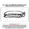 6 X 12 Full Size Aluminum License Plate for Cars and Trucks  Thumbnail