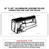 6 X 12 Full Size Aluminum License Plate for Cars and Trucks  Thumbnail