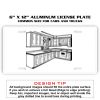 6 X 12 Full Size Aluminum License Plate for Cars and Trucks  Thumbnail