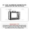 6 X 12 Full Size Aluminum License Plate for Cars and Trucks  Thumbnail