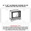 6 X 12 Full Size Aluminum License Plate for Cars and Trucks  Thumbnail