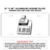 6 X 12 Full Size Aluminum License Plate for Cars and Trucks  Thumbnail