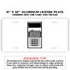 6 X 12 Full Size Aluminum License Plate for Cars and Trucks  Thumbnail
