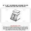 6 X 12 Full Size Aluminum License Plate for Cars and Trucks  Thumbnail