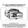 6 X 12 Full Size Aluminum License Plate for Cars and Trucks  Thumbnail