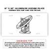6 X 12 Full Size Aluminum License Plate for Cars and Trucks  Thumbnail