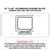 6 X 12 Full Size Aluminum License Plate for Cars and Trucks  Thumbnail