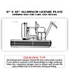 6 X 12 Full Size Aluminum License Plate for Cars and Trucks  Thumbnail