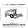 6 X 12 Full Size Aluminum License Plate for Cars and Trucks  Thumbnail