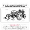 6 X 12 Full Size Aluminum License Plate for Cars and Trucks  Thumbnail