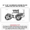 6 X 12 Full Size Aluminum License Plate for Cars and Trucks  Thumbnail