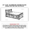 6 X 12 Full Size Aluminum License Plate for Cars and Trucks  Thumbnail