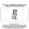 6 X 12 Full Size Aluminum License Plate for Cars and Trucks  Thumbnail