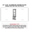 6 X 12 Full Size Aluminum License Plate for Cars and Trucks  Thumbnail