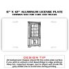 6 X 12 Full Size Aluminum License Plate for Cars and Trucks  Thumbnail
