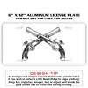 6 X 12 Full Size Aluminum License Plate for Cars and Trucks  Thumbnail