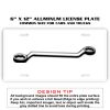 6 X 12 Full Size Aluminum License Plate for Cars and Trucks  Thumbnail