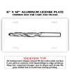 6 X 12 Full Size Aluminum License Plate for Cars and Trucks  Thumbnail