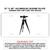 6 X 12 Full Size Aluminum License Plate for Cars and Trucks  Thumbnail