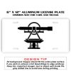 6 X 12 Full Size Aluminum License Plate for Cars and Trucks  Thumbnail